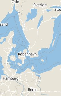 Översiktskarta som visar hela Sverige med en markör som visar ungefär var händelsen inträffat
