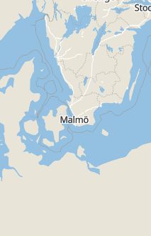 Översiktskarta som visar hela Sverige med en markör som visar ungefär var händelsen inträffat