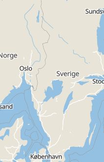 Översiktskarta som visar hela Sverige med en markör som visar ungefär var händelsen inträffat