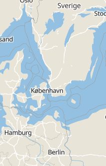Översiktskarta som visar hela Sverige med en markör som visar ungefär var händelsen inträffat