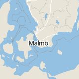 Karta som med röd fyrkant ramar in Storgatan, Kävlinge, Skåne län