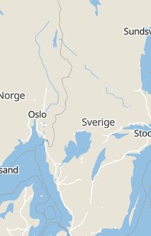 Översiktskarta som visar hela Sverige med en markör som visar ungefär var händelsen inträffat