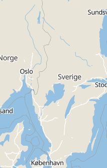 Översiktskarta som visar hela Sverige med en markör som visar ungefär var händelsen inträffat
