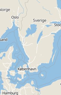 Översiktskarta som visar hela Sverige med en markör som visar ungefär var händelsen inträffat