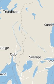 Översiktskarta som visar hela Sverige med en markör som visar ungefär var händelsen inträffat