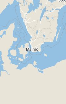 Översiktskarta som visar hela Sverige med en markör som visar ungefär var händelsen inträffat