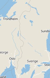 Översiktskarta som visar hela Sverige med en markör som visar ungefär var händelsen inträffat