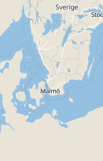 Översiktskarta som visar hela Sverige med en markör som visar ungefär var händelsen inträffat