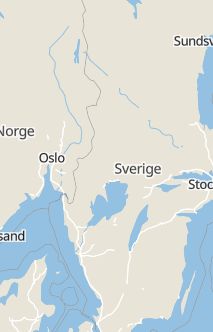 Översiktskarta som visar hela Sverige med en markör som visar ungefär var händelsen inträffat