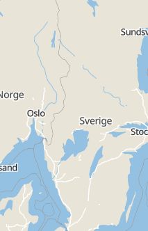Översiktskarta som visar hela Sverige med en markör som visar ungefär var händelsen inträffat