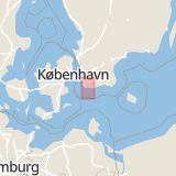 Karta som med röd fyrkant ramar in Nygatan, Hantverkaregatan, Trelleborg, Skåne län