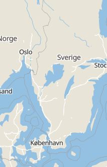 Översiktskarta som visar hela Sverige med en markör som visar ungefär var händelsen inträffat
