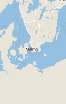 Översiktskarta som visar hela Sverige med en markör som visar ungefär var händelsen inträffat