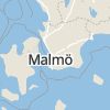 Karta som med röd fyrkant ramar in Lilla Fiskaregatan, Lund, Skåne län