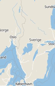 Översiktskarta som visar hela Sverige med en markör som visar ungefär var händelsen inträffat