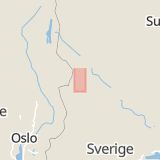 Karta som med röd fyrkant ramar in Lindvallen, Malung-Sälen, Dalarnas län