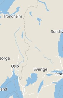 Översiktskarta som visar hela Sverige med en markör som visar ungefär var händelsen inträffat