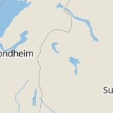 Karta som med röd fyrkant ramar in Brattland, Åre, Jämtlands län