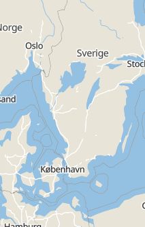 Översiktskarta som visar hela Sverige med en markör som visar ungefär var händelsen inträffat