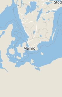 Översiktskarta som visar hela Sverige med en markör som visar ungefär var händelsen inträffat