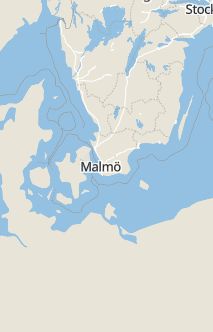 Översiktskarta som visar hela Sverige med en markör som visar ungefär var händelsen inträffat