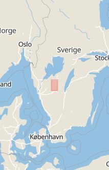 Översiktskarta som visar hela Sverige med en markör som visar ungefär var händelsen inträffat