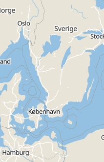 Översiktskarta som visar hela Sverige med en markör som visar ungefär var händelsen inträffat