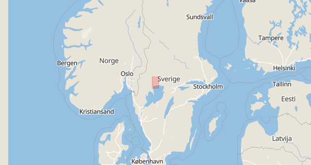 Karta som med röd fyrkant ramar in Karlstad, Värmland, Kil, Värmlands län