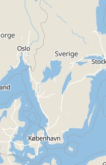 Översiktskarta som visar hela Sverige med en markör som visar ungefär var händelsen inträffat