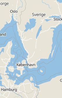 Översiktskarta som visar hela Sverige med en markör som visar ungefär var händelsen inträffat