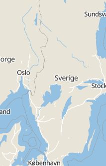 Översiktskarta som visar hela Sverige med en markör som visar ungefär var händelsen inträffat