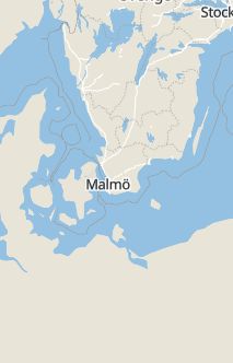 Översiktskarta som visar hela Sverige med en markör som visar ungefär var händelsen inträffat