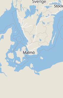 Översiktskarta som visar hela Sverige med en markör som visar ungefär var händelsen inträffat