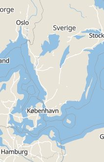 Översiktskarta som visar hela Sverige med en markör som visar ungefär var händelsen inträffat