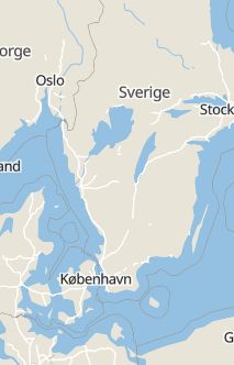 Översiktskarta som visar hela Sverige med en markör som visar ungefär var händelsen inträffat