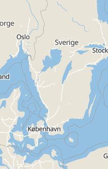 Översiktskarta som visar hela Sverige med en markör som visar ungefär var händelsen inträffat