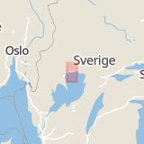 Karta som med röd fyrkant ramar in Bergvik, Karlstad, Värmlands län