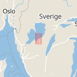 Karta som med röd fyrkant ramar in Hällekis, Skövde, Götene, Västra Götalands län