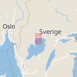 Karta som med röd fyrkant ramar in Dingelsundet, Hammarö, Värmlands län
