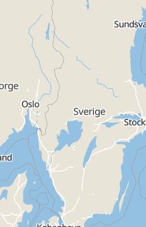 Översiktskarta som visar hela Sverige med en markör som visar ungefär var händelsen inträffat