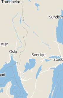 Översiktskarta som visar hela Sverige med en markör som visar ungefär var händelsen inträffat