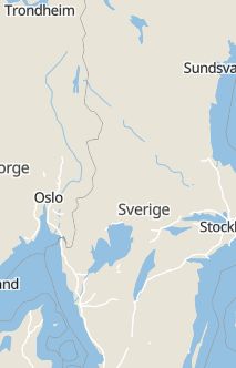 Översiktskarta som visar hela Sverige med en markör som visar ungefär var händelsen inträffat