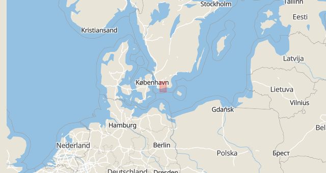 Karta som med röd fyrkant ramar in Skurup, Skåne län