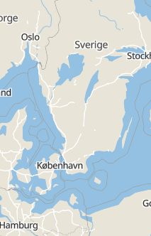 Översiktskarta som visar hela Sverige med en markör som visar ungefär var händelsen inträffat