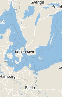Översiktskarta som visar hela Sverige med en markör som visar ungefär var händelsen inträffat