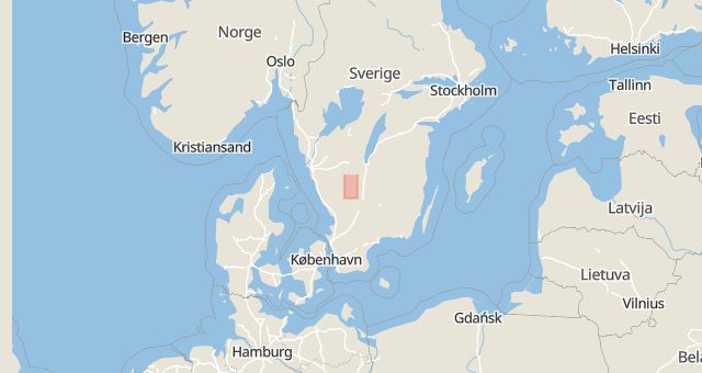 Karta som med röd fyrkant ramar in Sävsjö Kommun, Anderstorpsvägen, Gislaved, Jönköpings län