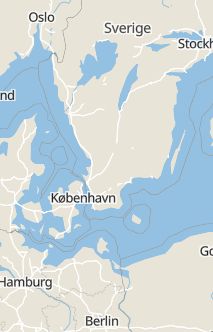 Översiktskarta som visar hela Sverige med en markör som visar ungefär var händelsen inträffat