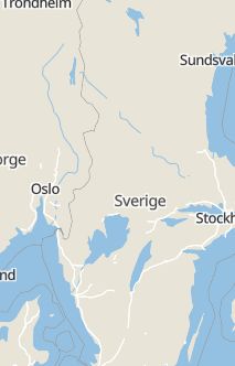 Översiktskarta som visar hela Sverige med en markör som visar ungefär var händelsen inträffat