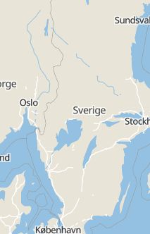 Översiktskarta som visar hela Sverige med en markör som visar ungefär var händelsen inträffat