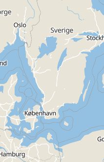 Översiktskarta som visar hela Sverige med en markör som visar ungefär var händelsen inträffat
